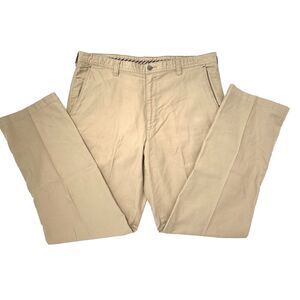 Transcript Khaki Flat Front‎ Straight Leg Cotton Chino Men's Pants Size W38 L34